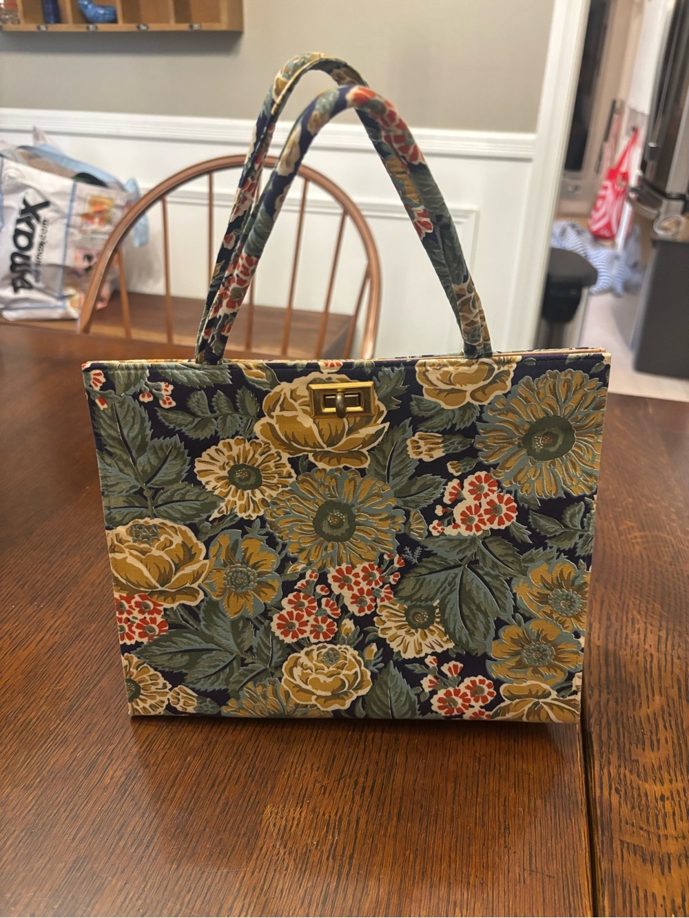 Vintage Margaret Smith Gardener Maine Cottagecore Floral Handbag